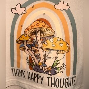 Cropped hoodie - Think HAPPY Thoughts 💭 fits like xs/s